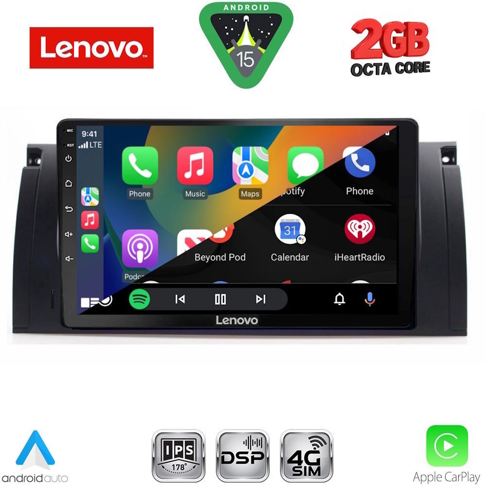 LENOVO LVF 5045_CPA (9inc) MULTIMEDIA TABLET for BMW Series 5 (E39) mod. 1997-2005 | X5 (E53) mod. 1999-2006