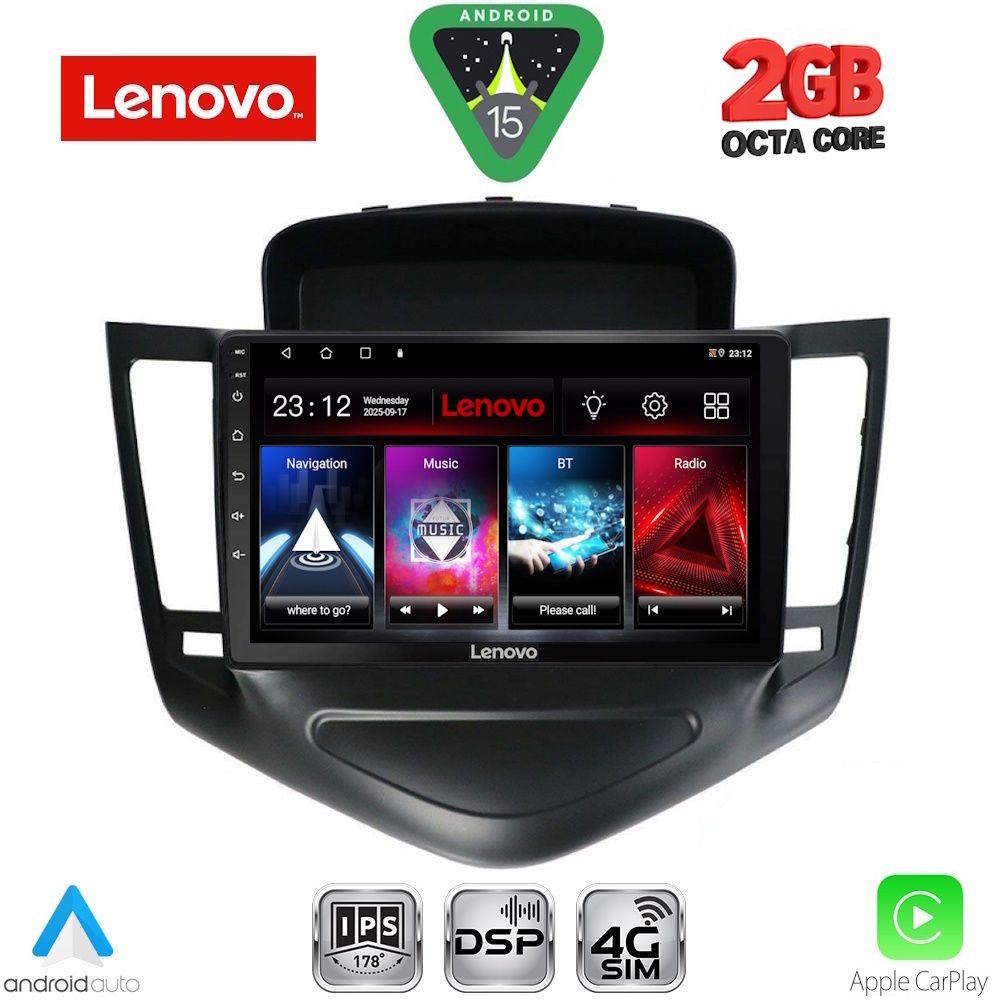 LENOVO LVF 5076_CPA (9inc) MULTIMEDIA TABLET for CHEVROLET CRUZE mod. 2008-2012 - LENOVO LVF 5076_CPA