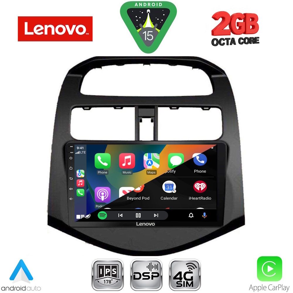 LENOVO LVF 5078_CPA (9inc) MULTIMEDIA TABLET for CHEVROLET SPARK mod. 2009-2015 - LENOVO LVF 5078_CPA