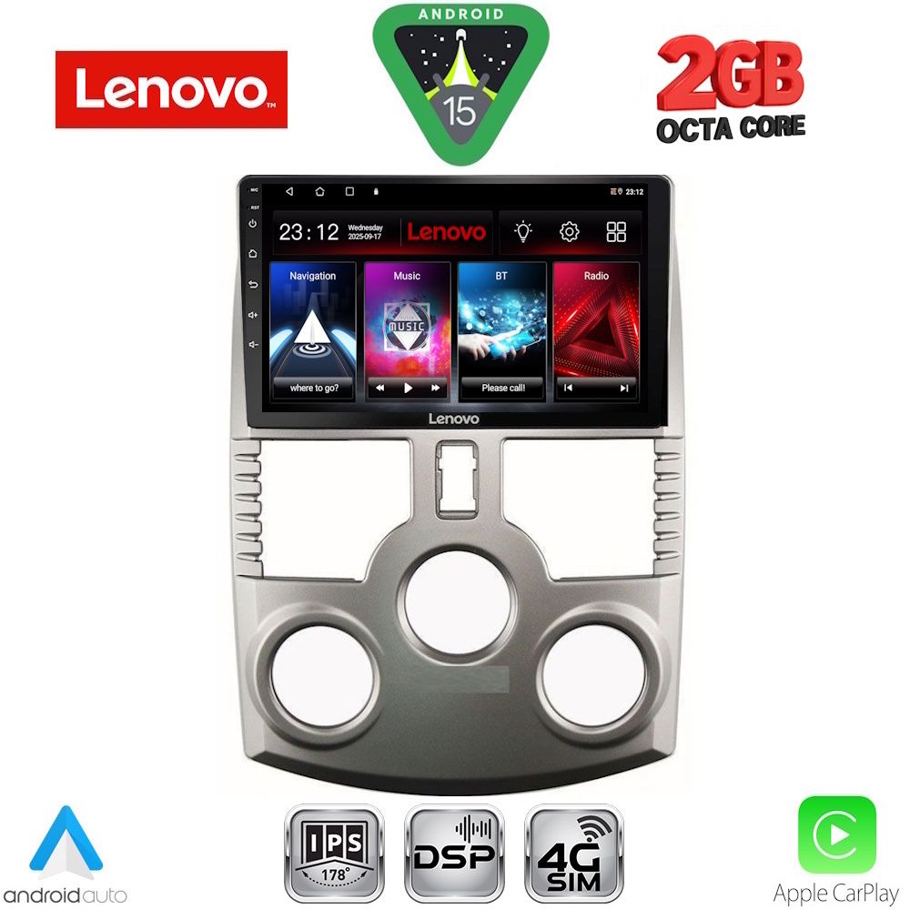 Οθόνη Daihatsu Terios 2006 – 2017 με CarPlay, Android Auto, Bluetooth, GPS - LENOVO LVF 5126_CPA (9inc)