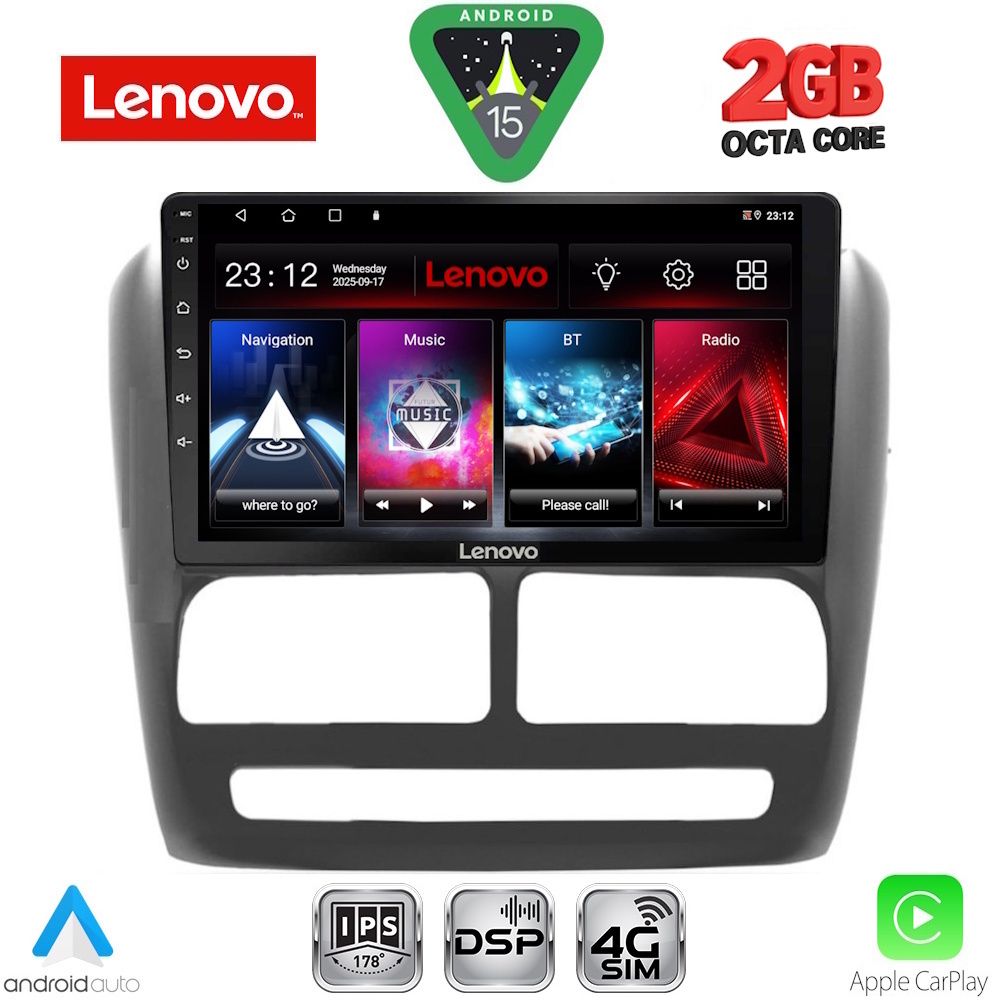 LENOVO LVF 5137_CPA (9inc) MULTIMEDIA TABLET for FIAT DOBLO mod. 2010-2015