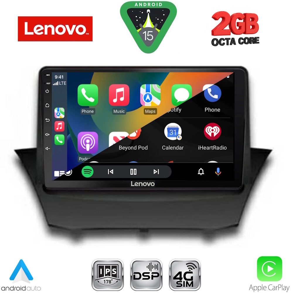 LENOVO LVF 5154A_CPA (9inc) MULTIMEDIA TABLET for FORD FIESTA mod. 2008-2017 - LENOVO LVF 5154_CPA