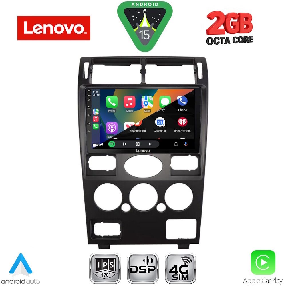 Ford Mondeo 2003 - 2006 Οθόνη με Car Play, Android Auto, BT, GPS – LENOVO LVF 5161B_CPA (9inc)