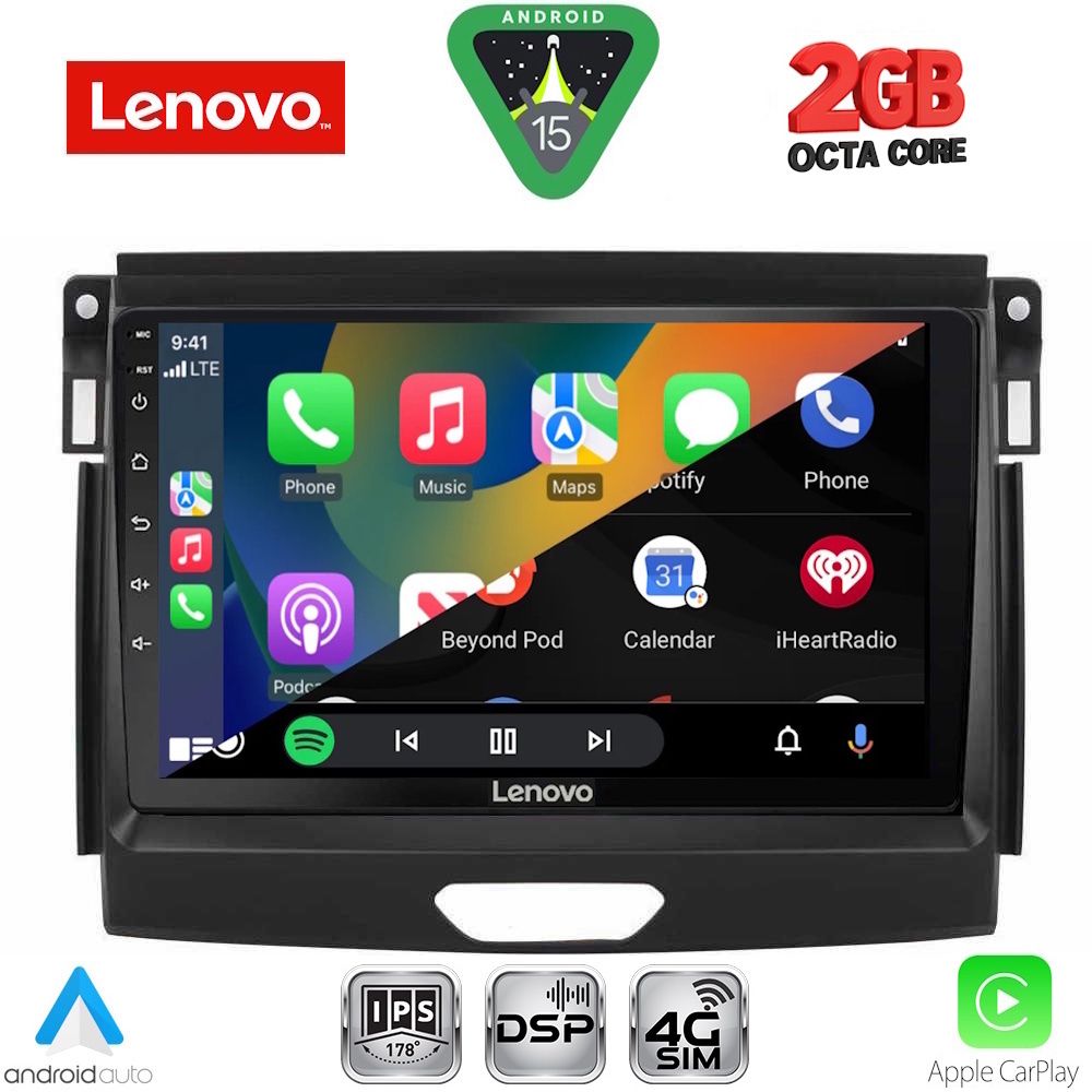 LENOVO LVF 5172_CPA (9inc) MULTIMEDIA TABLET for FORD RANGER mod. 2015-2018 - LENOVO LVF 5172_CPA