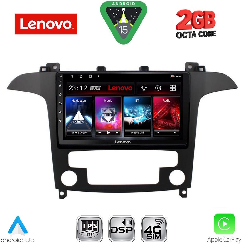 LENOVO LVF 5175_CPA CLIMA (9inc) MULTIMEDIA TABLET for FORD SMAX mod. 2006-2014