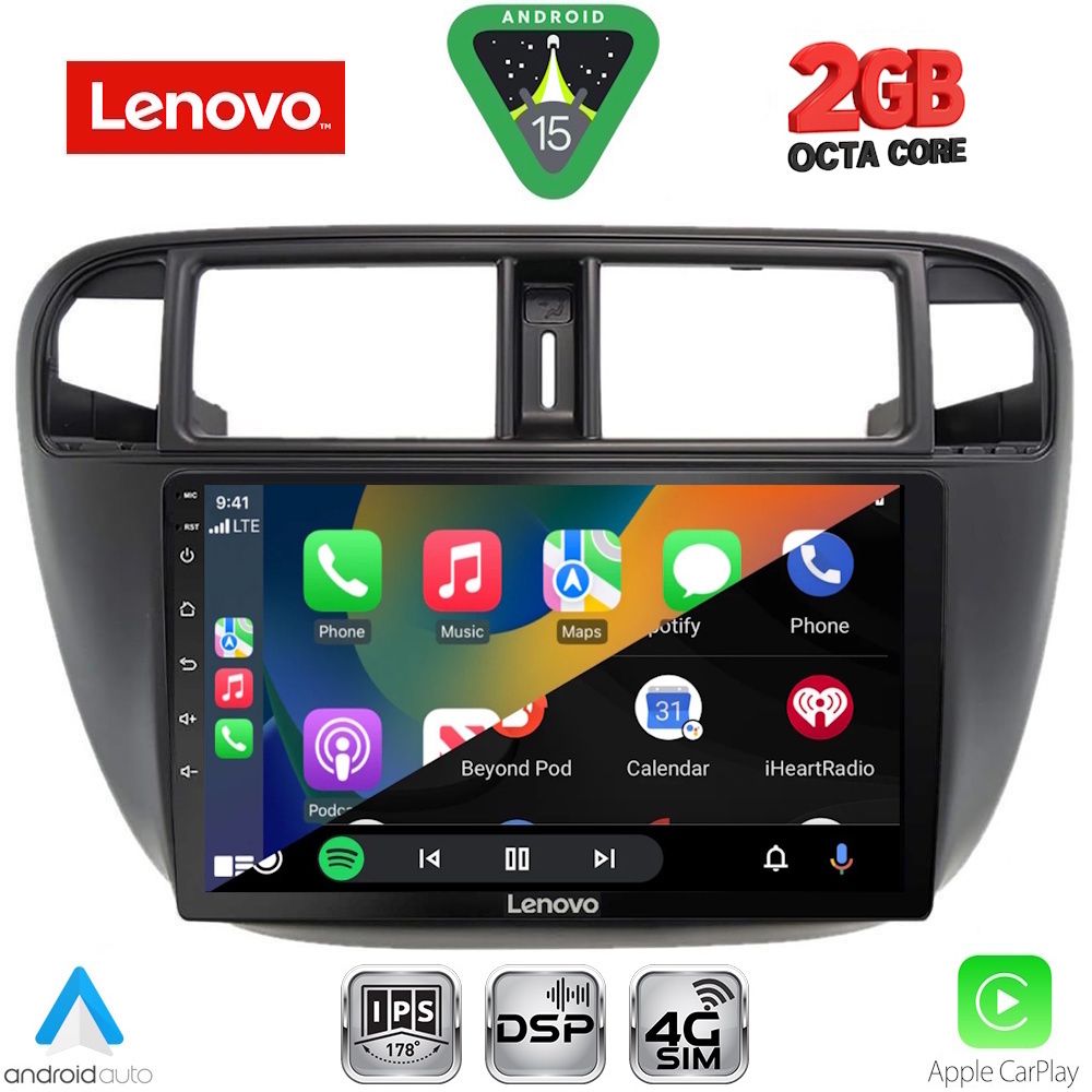 LENOVO LVF 5186_CPA A/C (9inc) MULTIMEDIA TABLET for HONDA CIVIC mod. 1995-2001 - LENOVO LVF 5186_CPA AC