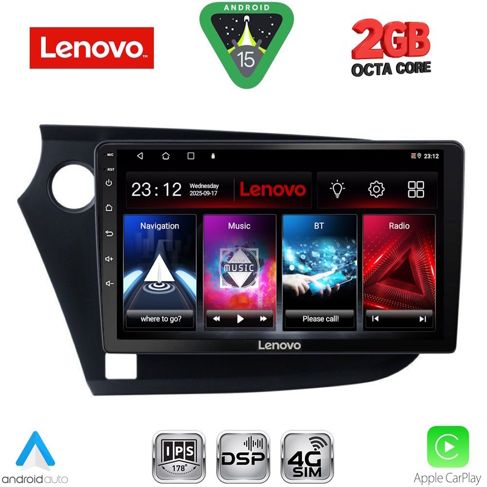 LENOVO LVF 5205_CPA (9inc) MULTIMEDIA TABLET for HONDA INSIGHT mod. 2009-2014 - LENOVO LVF 5205_CPA