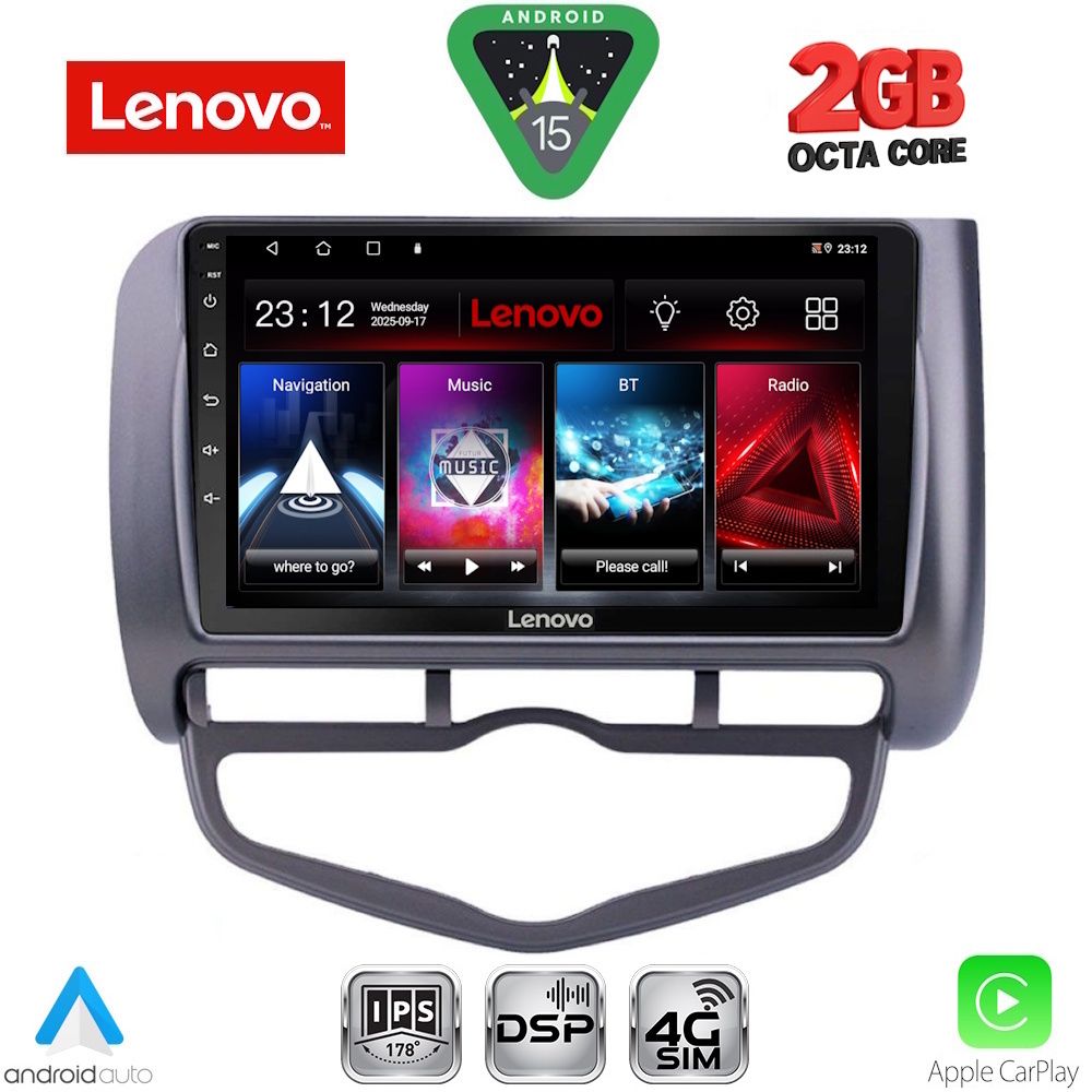 LENOVO LVF 5210_CPA CLIMA (9inc) MULTIMEDIA TABLET for HONDA JAZZ mod. 2002-2008 - LENOVO LVF 5210_CPA CL