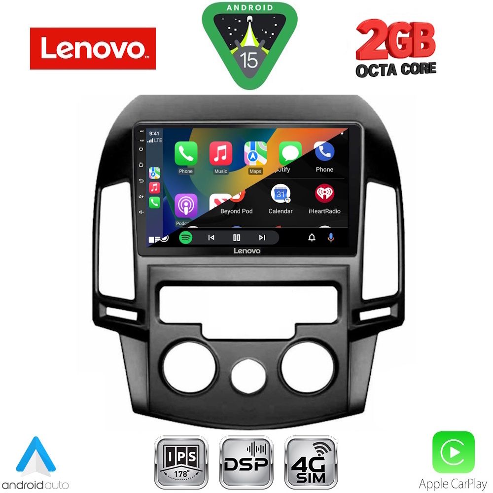 LENOVO LVF 5231_CPA A/C (9inc) MULTIMEDIA TABLET for HYUNDAI i30 mod. 2007-2012 - LENOVO LVF 5231_CPA AC