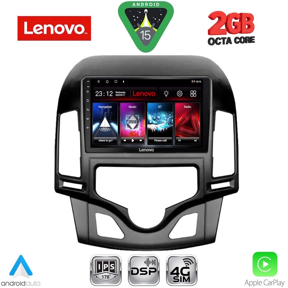 LENOVO LVF 5231_CPA CLIMA (9inc) MULTIMEDIA TABLET for HYUNDAI i30 mod. 2007-2012