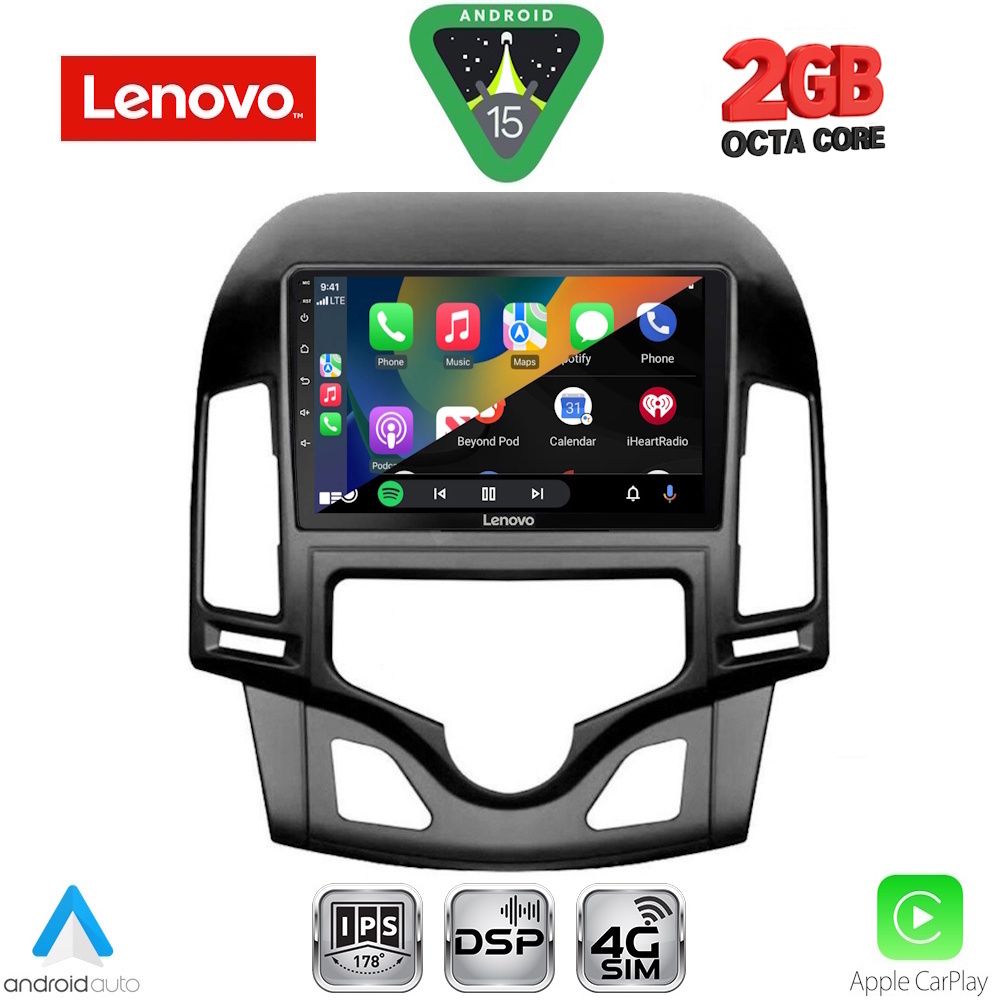 LENOVO LVF 5231_CPA CLIMA (9inc) MULTIMEDIA TABLET for HYUNDAI i30 mod. 2007-2012 - LENOVO LVF 5231_CPA CL