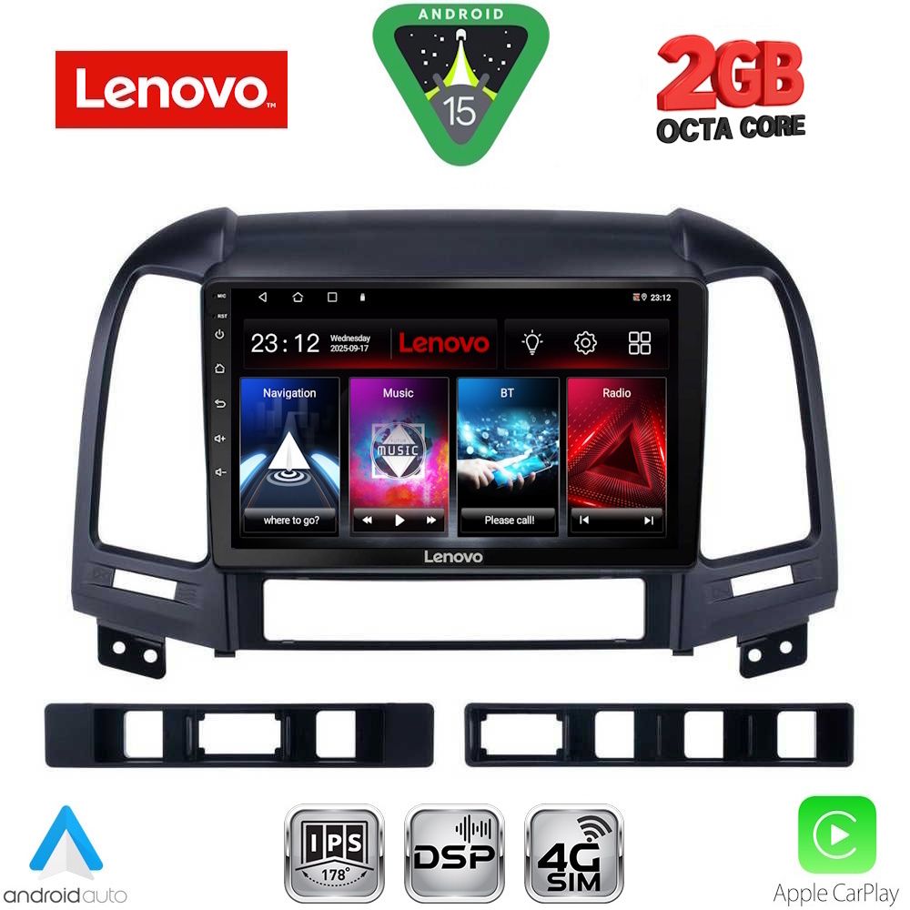 LENOVO LVF 5239_CPA (9inc) MULTIMEDIA TABLET for HYUNDAI SANTA FE  mod. 2005-2013