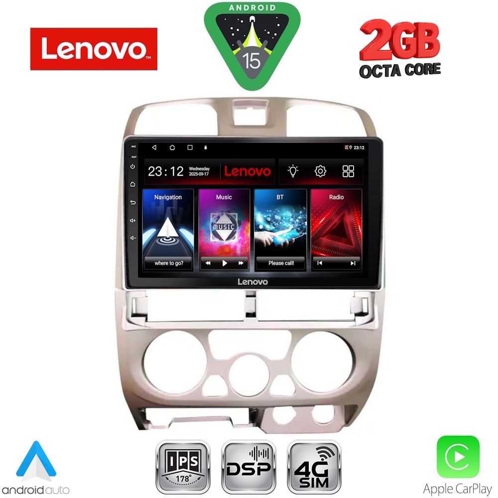 Isuzu D-Max 2002 – 2008 Οθόνη με CarPlay, Android Auto, Bluetooth, GPS – LENOVO LVF 5253SL_CPA (9inc)