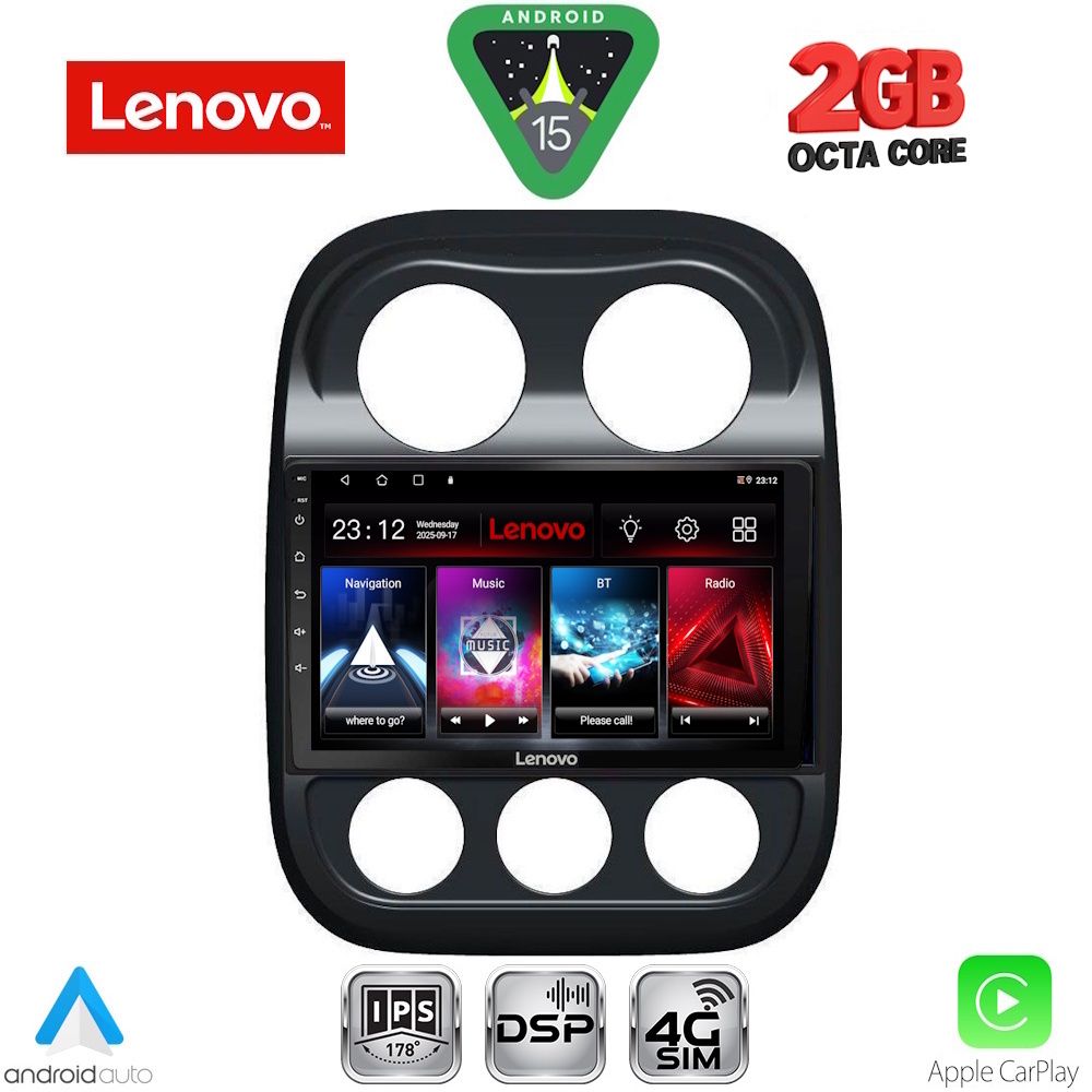 LENOVO LVF 5277_CPA (10inc) MULTIMEDIA TABLET for JEEP COMPASS - PATRIOT mod. 2007-2016