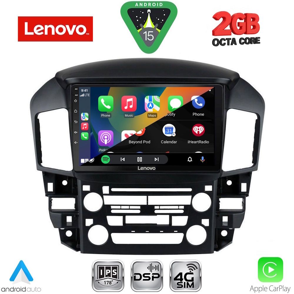 LENOVO LVF 5344_CPA (9inc) MULTIMEDIA TABLET for LEXUS RX 300 mod. 1998-2003 - LENOVO LVF 5344_CPA