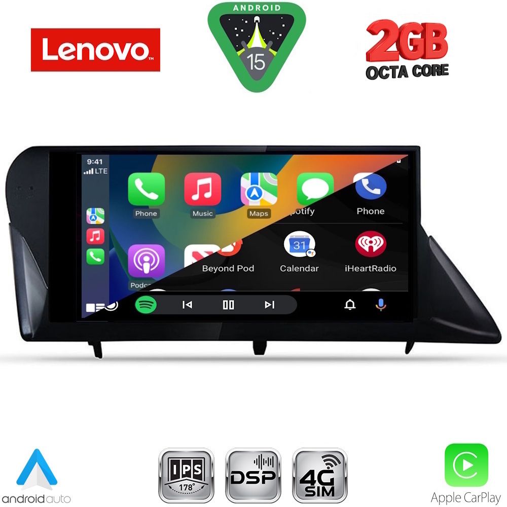 LENOVO LVF 5346_CPA (9inc) MULTIMEDIA TABLET for LEXUS RX mod. 2009-2014 - LENOVO LVF 5346_CPA