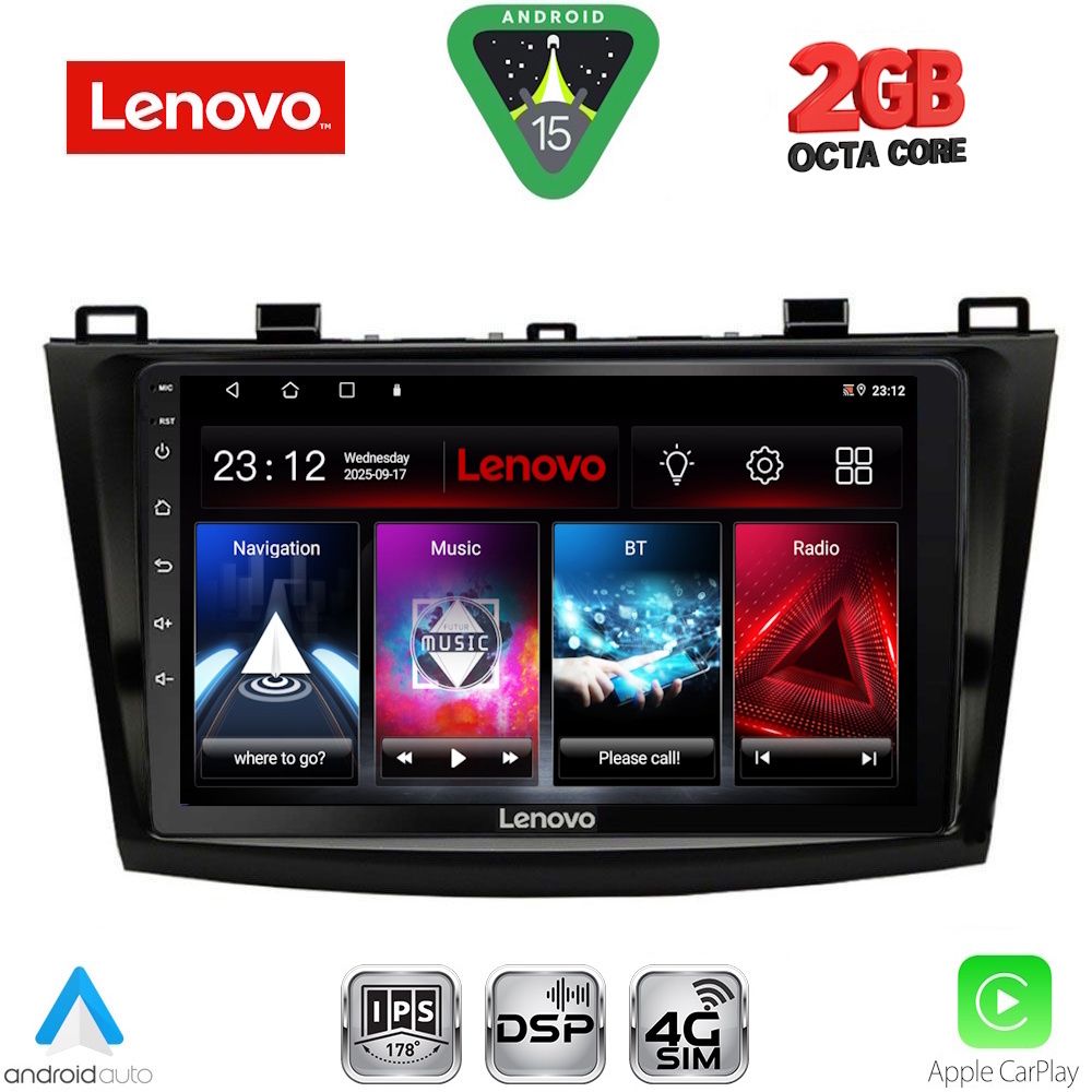 LENOVO LVF 5366_CPA (9inc) MULTIMEDIA TABLET for MAZDA 3 mod. 2009-2014 - LENOVO LVF 5366_CPA