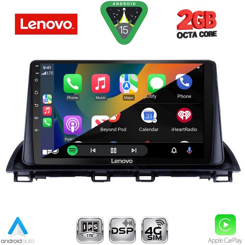LENOVO LVF 5367_CPA (9inc) MULTIMEDIA TABLET for MAZDA 3 mod. 2014-2019