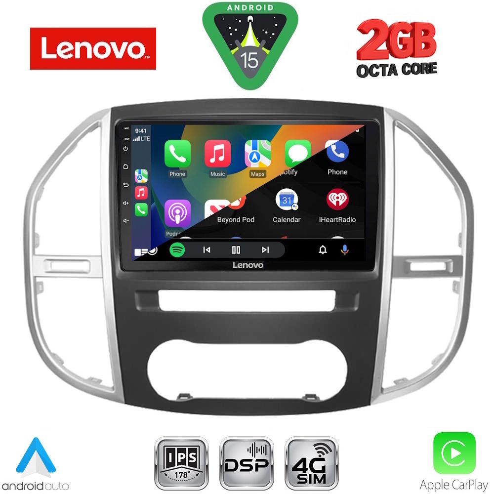 LENOVO LVF 5429_CPA (10inc) MULTIMEDIA TABLET for MERCEDES VITO – VIANO  (W447) mod. 2015-2024 - LENOVO LVF 5429_CPA