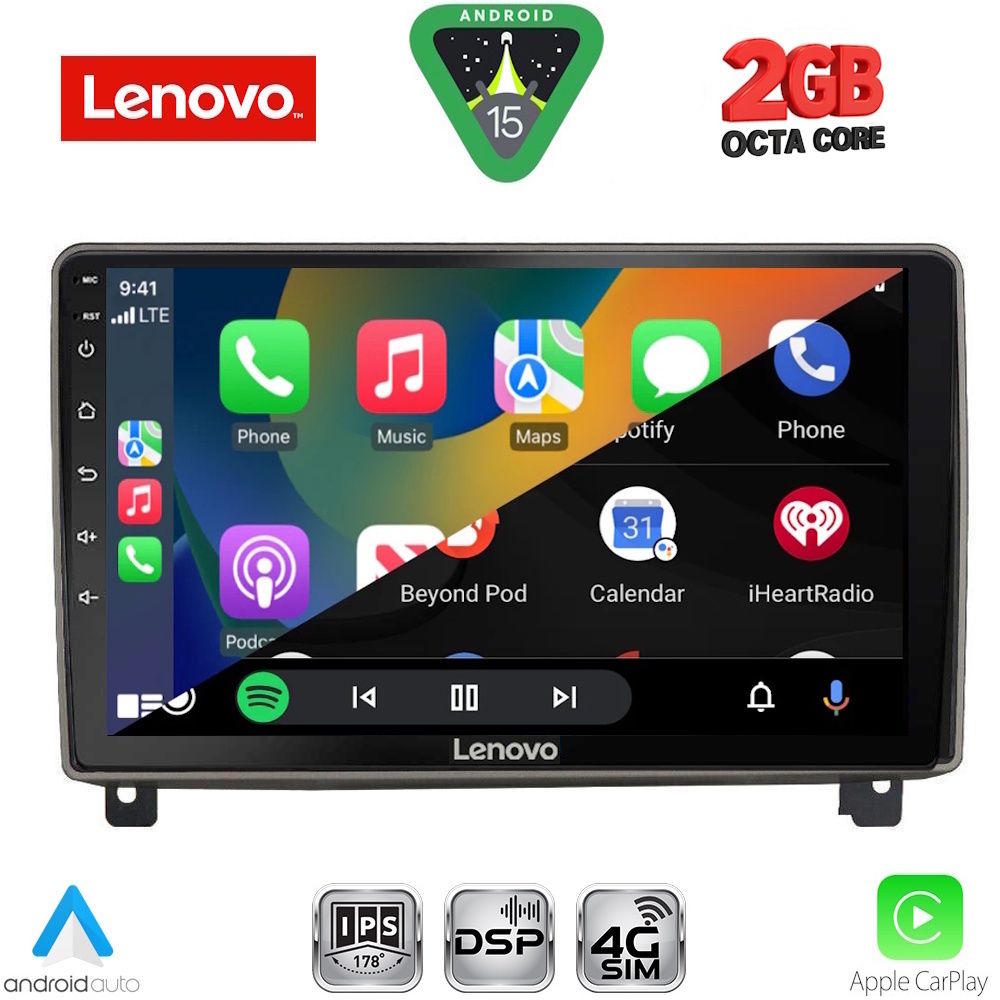 LENOVO LVF 5517_CPA (9inc) MULTIMEDIA TABLET for PEUGEOT 407 mod. 2004-2011 - LENOVO LVF 5517_CPA