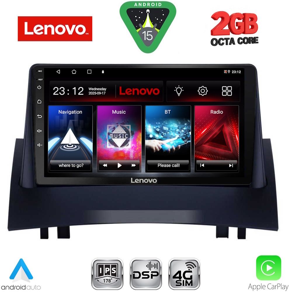 LENOVO LVF 5555_CPA (9inc) MULTIMEDIA TABLET for RENAULT MEGANE 2 mod. 2002-2008 - LENOVO LVF 5555_CPA