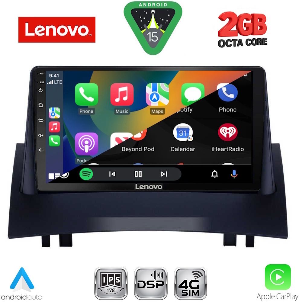 LENOVO LVF 5555_CPA (9inc) MULTIMEDIA TABLET for RENAULT MEGANE 2 mod. 2002-2008 - LENOVO LVF 5555_CPA