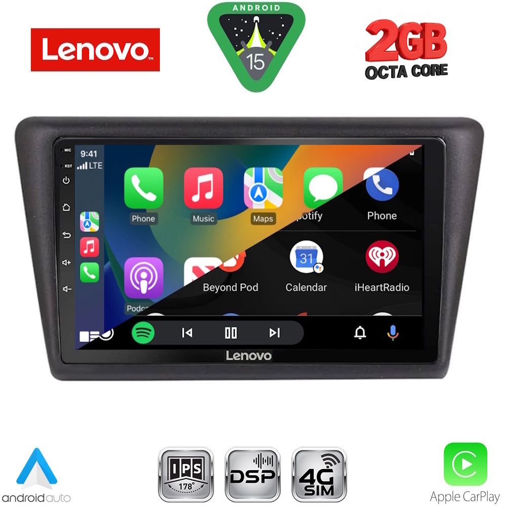 LENOVO LVF 5600_CPA (9inc) MULTIMEDIA TABLET for  SKODA RAPID SPACEBACK mod. 2014-2019 - LENOVO LVF 5600_CPA