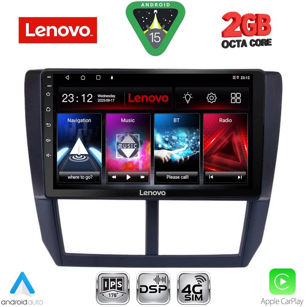 LENOVO LVF 5662_CPA (9inc) MULTIMEDIA TABLET for SUBARU FORESTER - IMPREZA - XV mod. 2008-2013