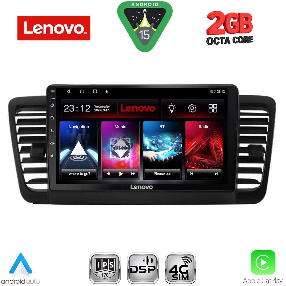 LENOVO LVF 5665_CPA (9inc) MULTIMEDIA TABLET for SUBARU LEGACY - OUTBACK mod. 2002-2008 - LENOVO LVF 5665_CPA