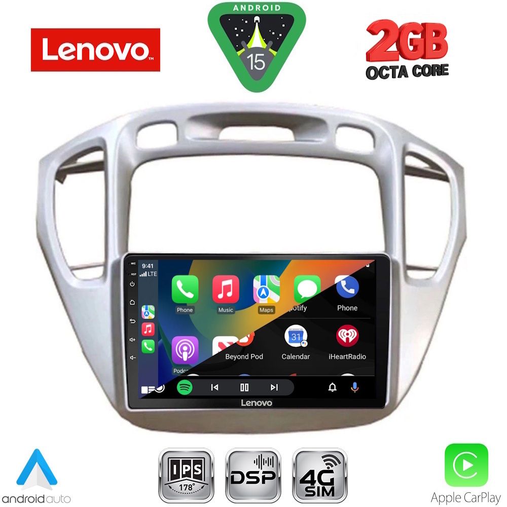 LENOVO LVF 5718_CPA (9inc) MULTIMEDIA TABLET for TOYOTA HIGHLANDER mod. 2002-2009 - LENOVO LVF 5718_CPA