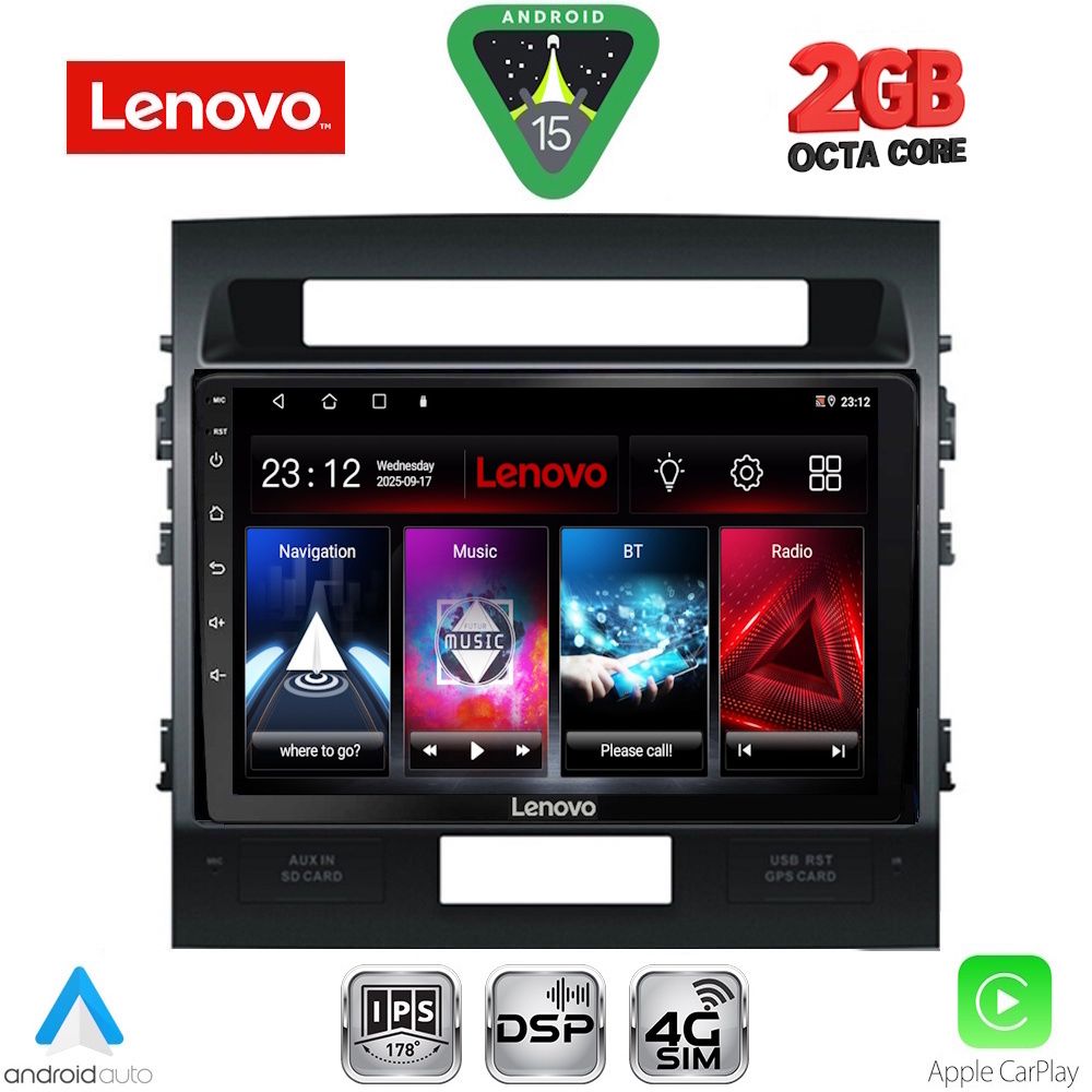 LENOVO LVF 5724_CPA (10inc) MULTIMEDIA TABLET for TOYOTA LAND CRUISER mod. 2008-2015 - LENOVO LVF 5724_CPA