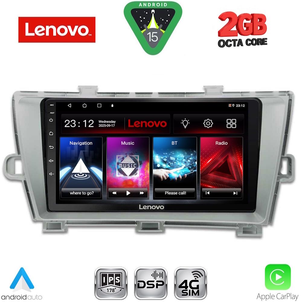 LENOVO LVF 5726_CPA (9inc) MULTIMEDIA TABLET for TOYOTA PRIUS mod. 2009-2015 - LENOVO LVF 5726_CPA