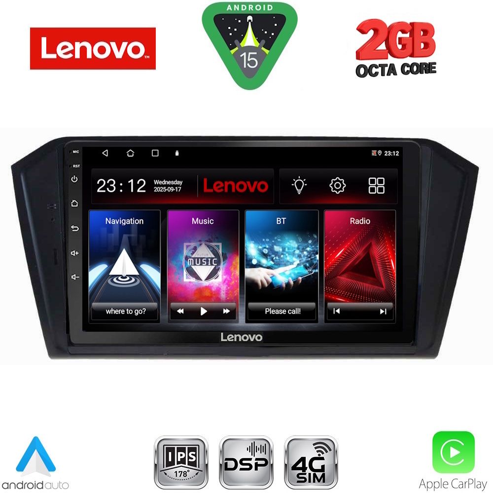 LENOVO LVF 5750_CPA (10inc) MULTIMEDIA TABLET for VW PASSAT mod. 2016-2022