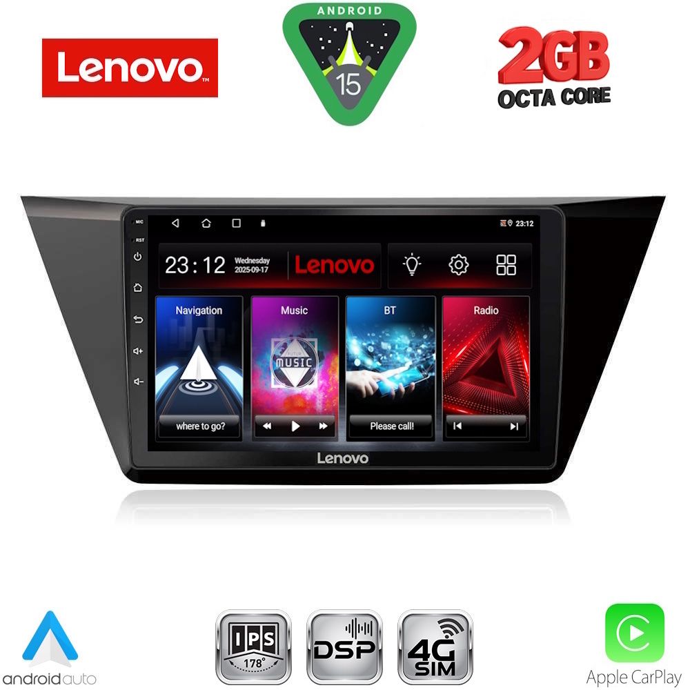 LENOVO LVF 5769_CPA (10inc) MULTIMEDIA TABLET for VW TOURAN mod. 2016-2026 - LENOVO LVF 5769_CPA