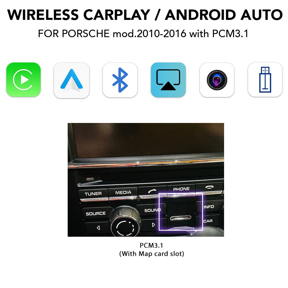DIGITAL IQ PR 013W CPA (CARPLAY / ANDROID AUTO BOX for PORSCHE mod. 2010-2016 with PCM 3.1) - DIGITAL IQ PR 013W CPA
