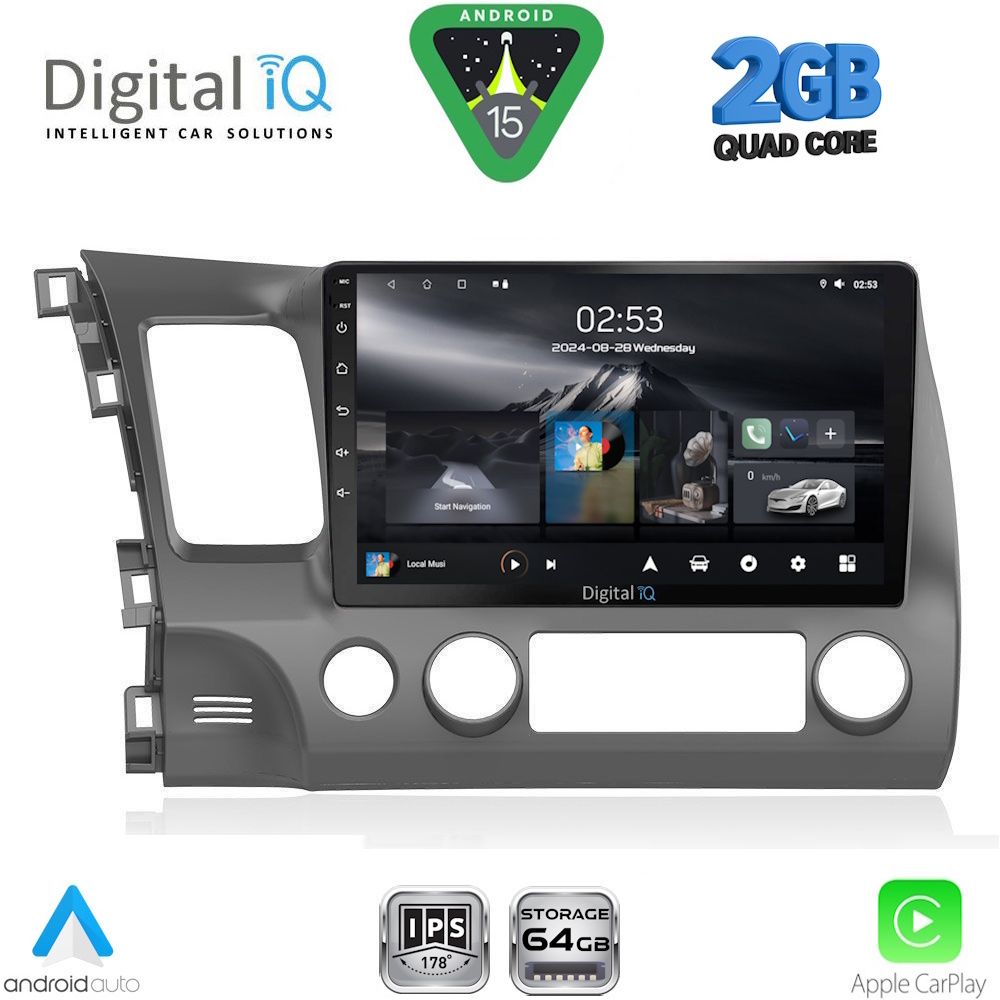 DIGITAL IQ RSD 1188_CPA (10inc) MULTIMEDIA TABLET for HONDA CIVIC 4D mod. 2006-2012