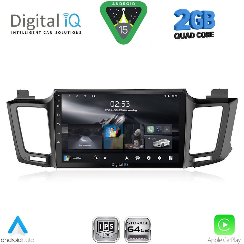 Οθόνη Toyota RAV4 2013 – 2019 με CarPlay, Android Auto, GPS, Bluetooth - DIGITAL IQ RSD 1733_CPA (10inc)