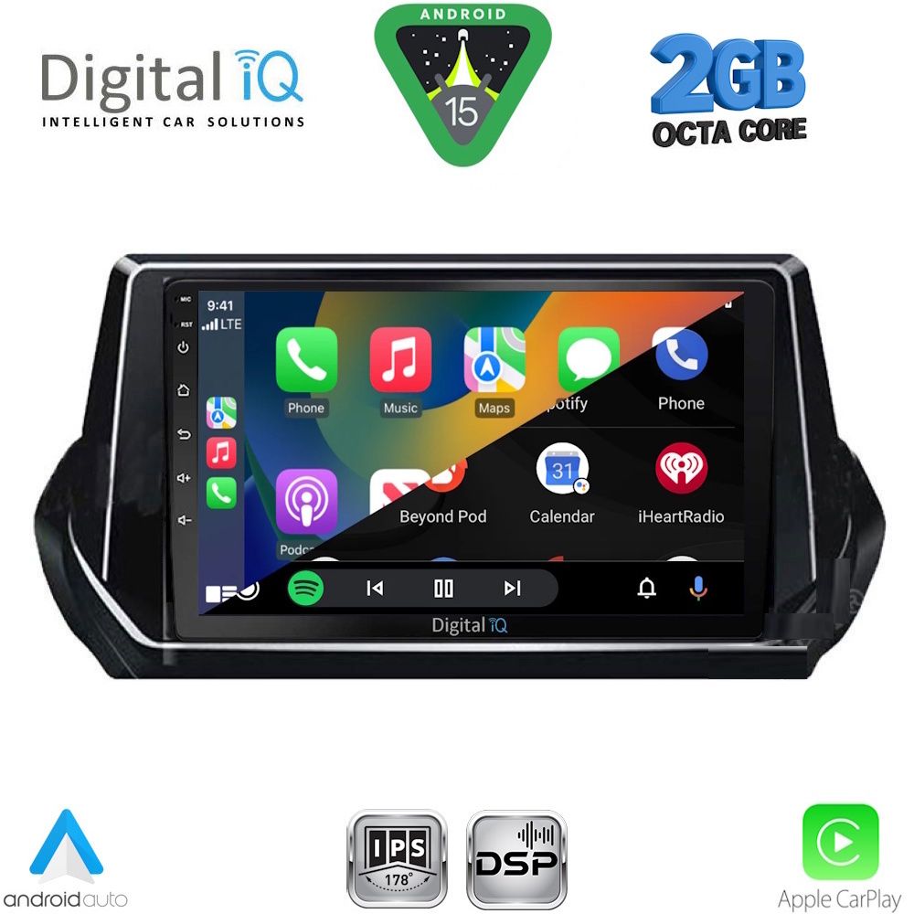 DIGITAL IQ RSF 4509_CPA (9inc) MULTIMEDIA TABLET for PEUGEOT 208 – 2008 mod. 2021-2026 - DIGITAL IQ RSF 4509_CPA