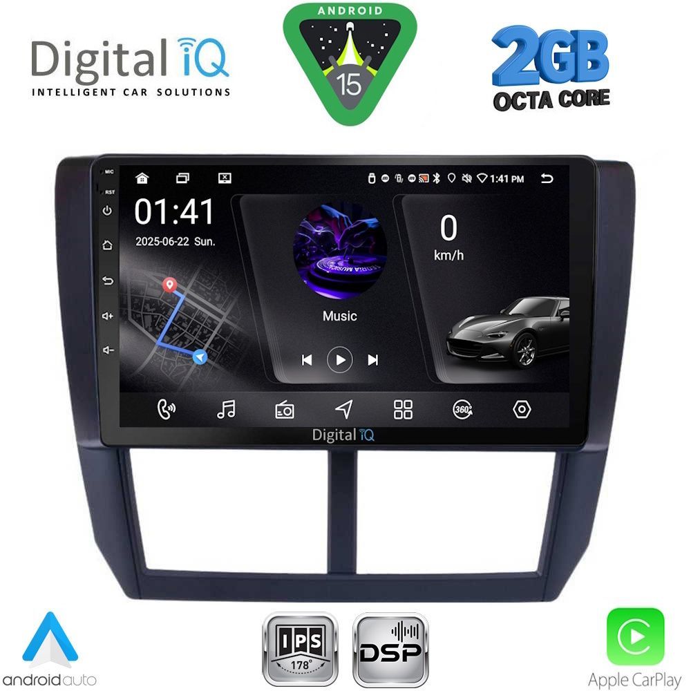 DIGITAL IQ RSF 4662_CPA (9inc) MULTIMEDIA TABLET for SUBARU FORESTER - IMPREZA - XV mod. 2008-2013 - DIGITAL IQ RSF 4662_CPA