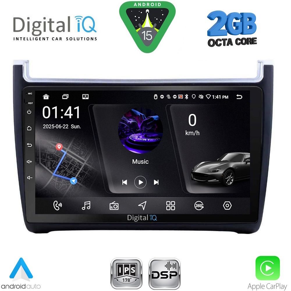 DIGITAL IQ RSF 4757_CPA (9inc) MULTIMEDIA TABLET for VW POLO mod. 2014-2017 - DIGITAL IQ RSF 4757_CPA
