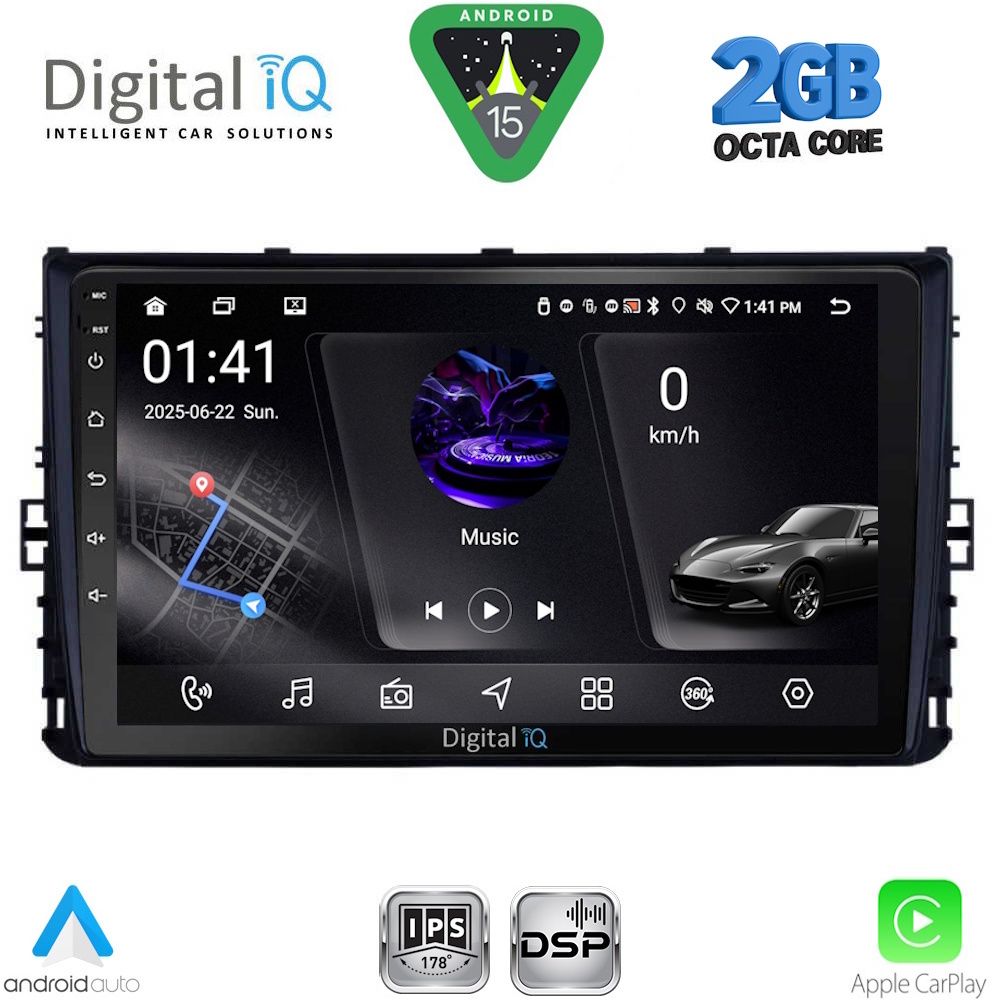 DIGITAL IQ RSF 4758_CPA (9inc) MULTIMEDIA TABLET for VW POLO – TROC – TCROSS mod. 2017-2026 - DIGITAL IQ RSF 4758_CPA