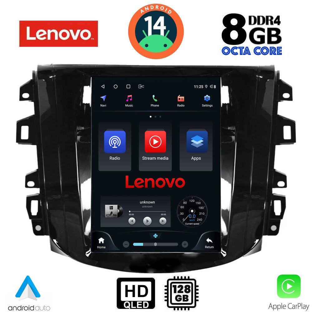 LENOVO SSW 10856_CPA TESLA STYLE for NISSAN NAVARA mod. 2016-2025