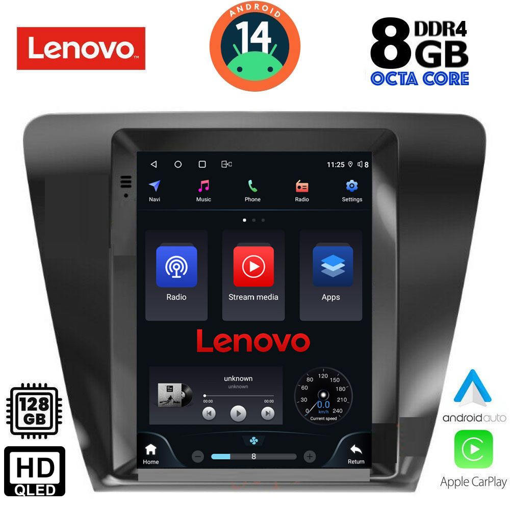 LENOVO SSW 10917_CPA TESLA STYLE for SKODA OCTAVIA 7 mod. 2013-2020