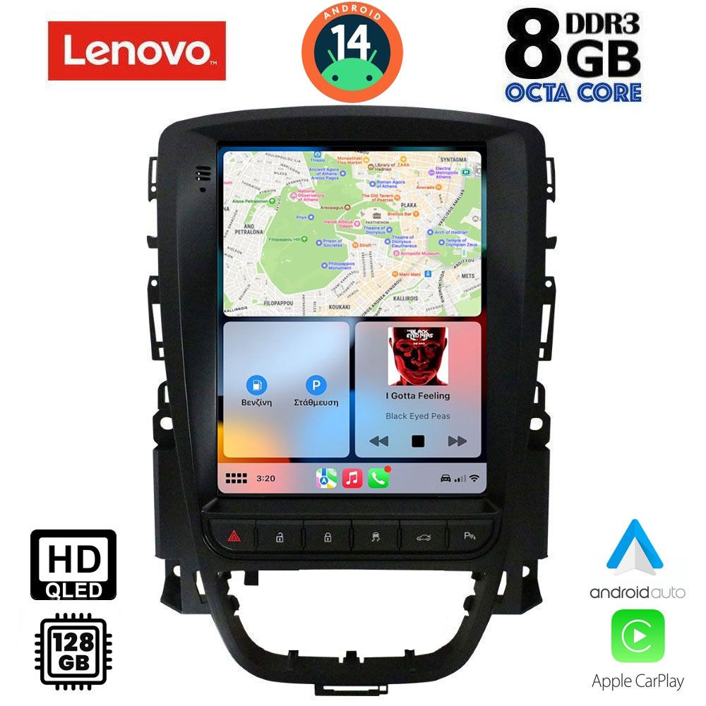 LENOVO SSW 10972_CPA TESLA STYLE for OPEL ASTRA J mod. 2011-2016