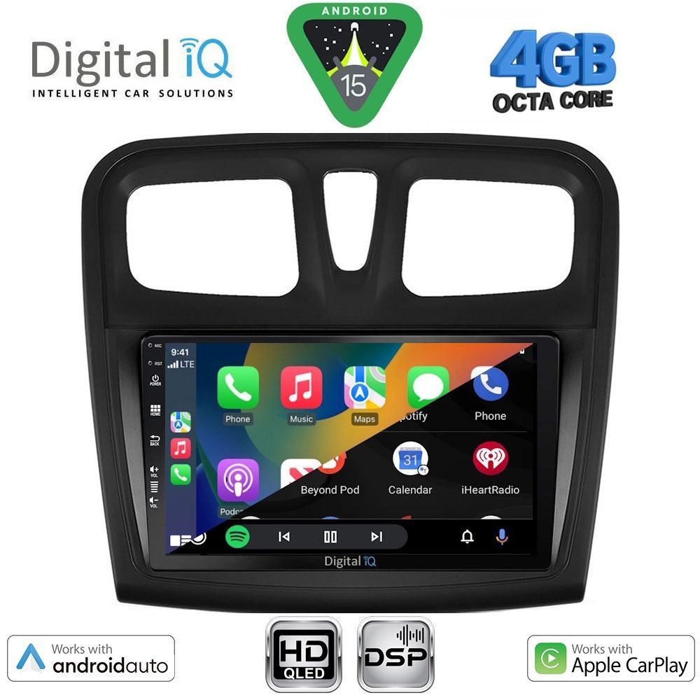DIGITAL IQ BXF 6108_CPAA (9inc) MULTIMEDIA TABLET for DACIA LOGAN – SANDERO mod. 2012-2019 - DIGITAL IQ BXF 6108_CPAA