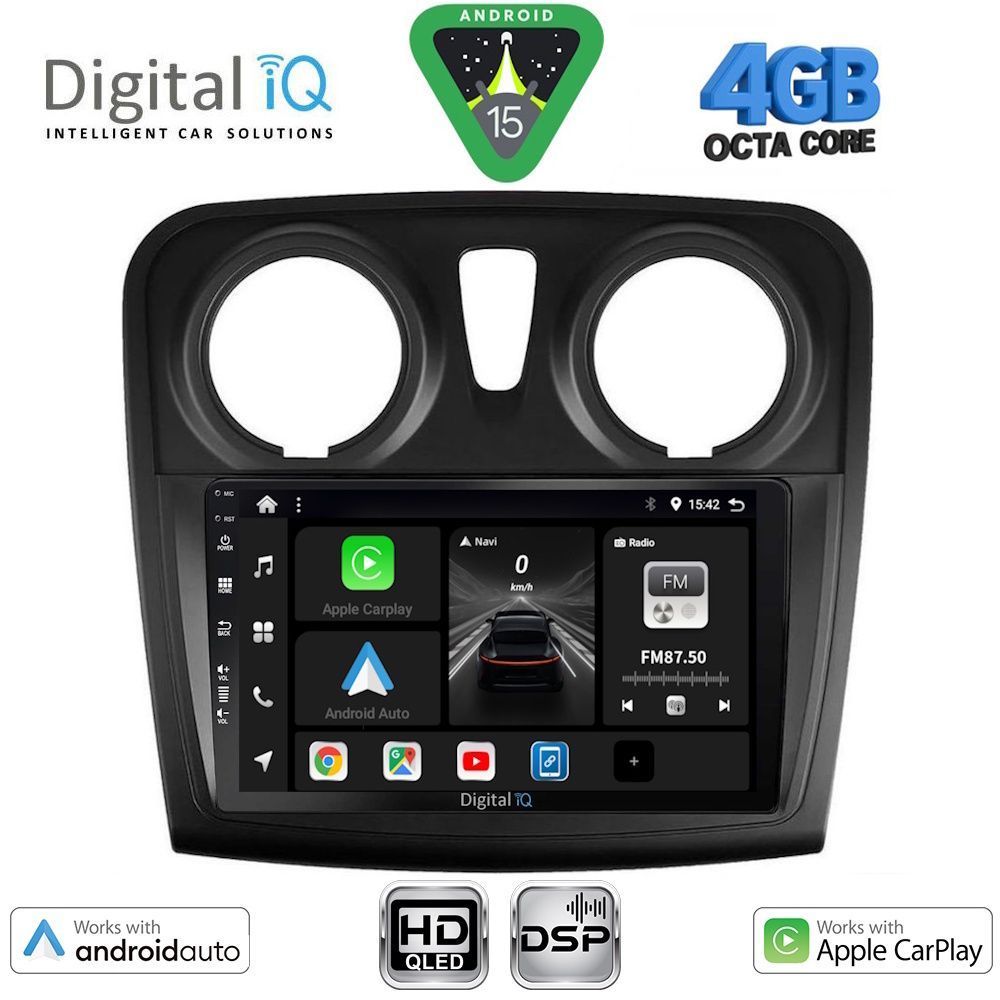 DIGITAL IQ BXF 6108_CPAA (9inc) MULTIMEDIA TABLET for DACIA LOGAN – SANDERO mod. 2012-2019 - DIGITAL IQ BXF 6108_CPAA