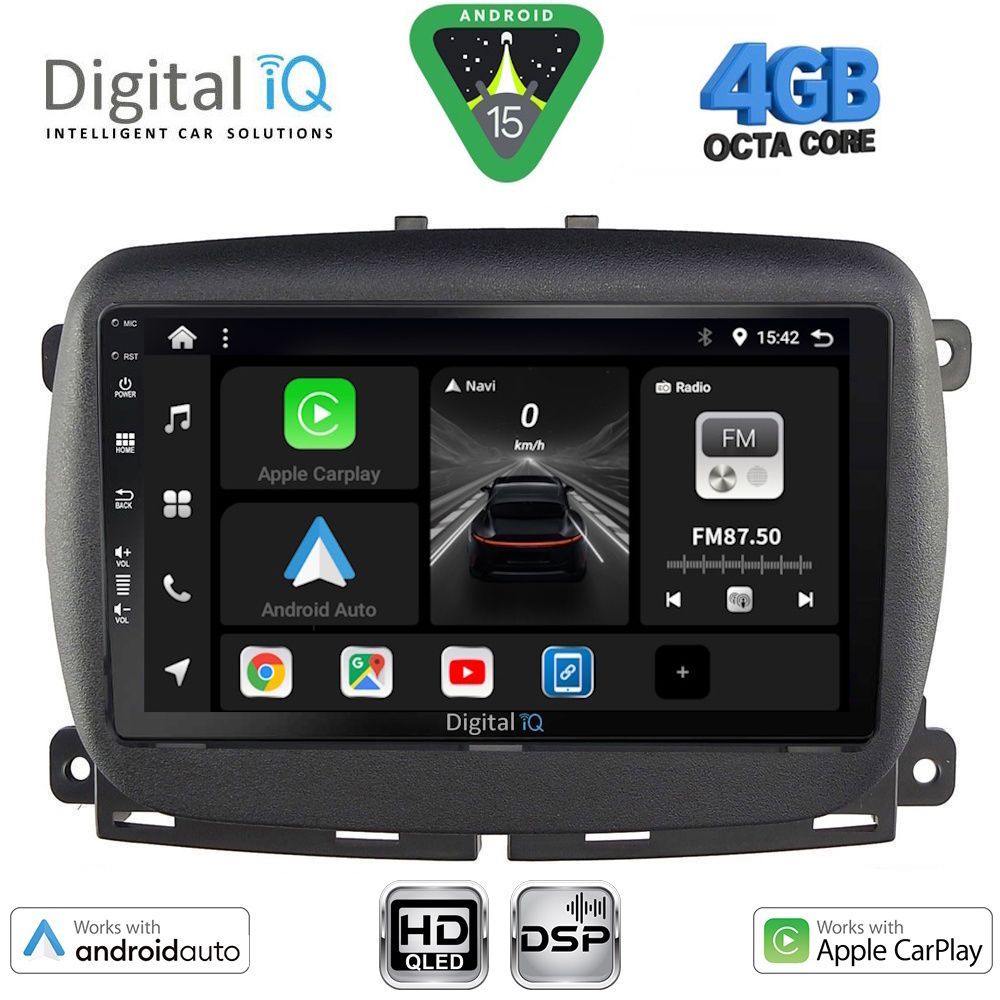 DIGITAL IQ BXF 6131_CPAA (9inc) MULTIMEDIA TABLET for FIAT 500 mod. 2016-2025