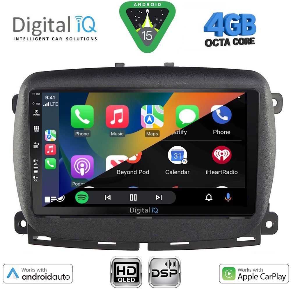 DIGITAL IQ BXF 6131_CPAA (9inc) MULTIMEDIA TABLET for FIAT 500 mod. 2016-2025