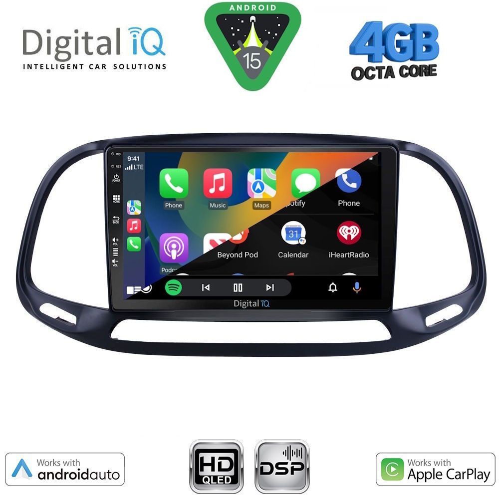 DIGITAL IQ BXF 6138_CPAA (9inc) MULTIMEDIA TABLET for FIAT DOBLO – OPEL COMBO mod. 2015-2018 - DIGITAL IQ BXF 6138_CPAA
