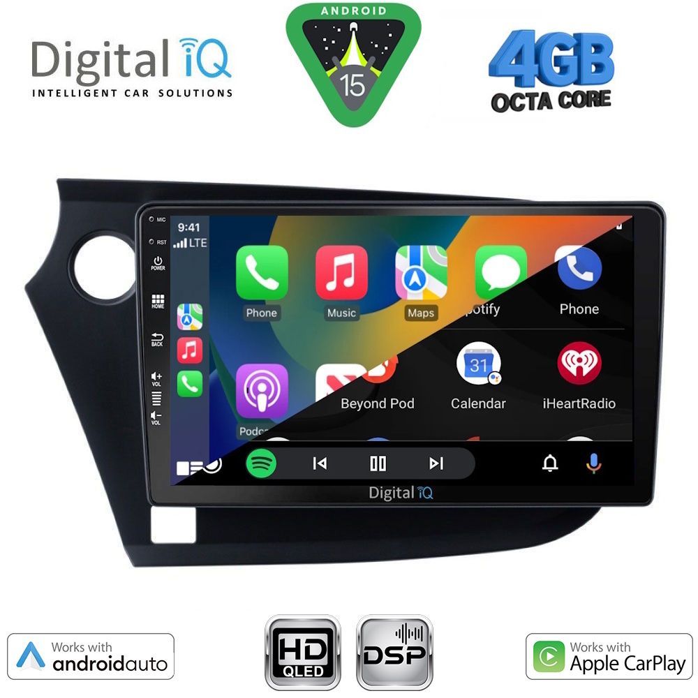 DIGITAL IQ BXF 6205_CPAA (9inc) MULTIMEDIA TABLET for HONDA INSIGHT mod. 2009-2014